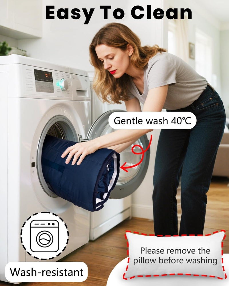 PRIMLECT Toddler Nap Mat with Detachable Blanket and Removable Pillow, Kids Sleeping Bag 55''x35'' for Daycare Preschool Kindergarten, Toddler Sleeping Mat for Boys and Girls - Image 5